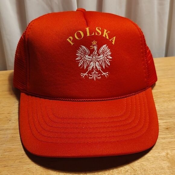 Vintage Polska Poland Trucker Snapback Hat - Picture 1 of 7